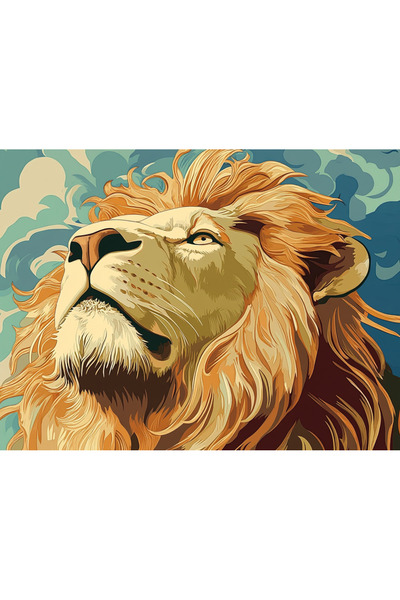 Goblen Atölyesi 40*50 cm Goblene Print Lion2 Without Frame