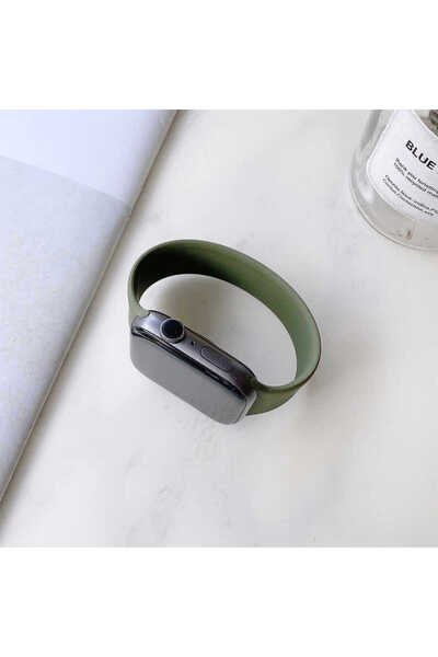 FLAMENKO Watch 40mm Compatible Krd-31 Solo Loop Large Flmk Strap-Green