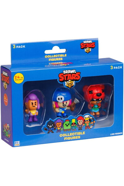 BRAWL STARS Figurine P.M.I. Kids World S1 - Pachet de 3, versiunea D