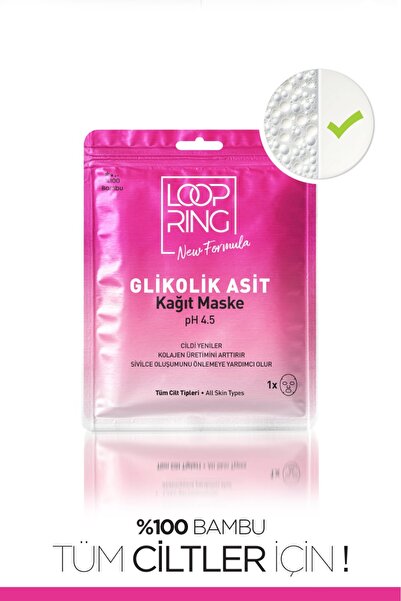 Loopring Cosmetic 3 adet Glikolik Asit Kağıt Maske