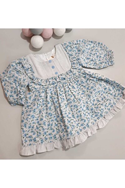 Sönmez Baby ENGLİSH VİLLAGE STYLE MEVSİMLİK ÇITIR ÇİÇEK KIZ BEBE ÇOCUK ELBİSE