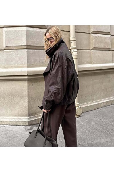 Oxygen Scarfs Women's Oversize Leather Jacket