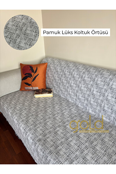 GOLD HOME COLLECTION Pamuk Lüks Koltuk Çekyat Kanepe Örtüsü 180 X 230