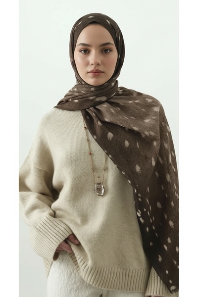 Oxygen Scarfs Fawn Ceylan Desen Pamuk Viskon Şal