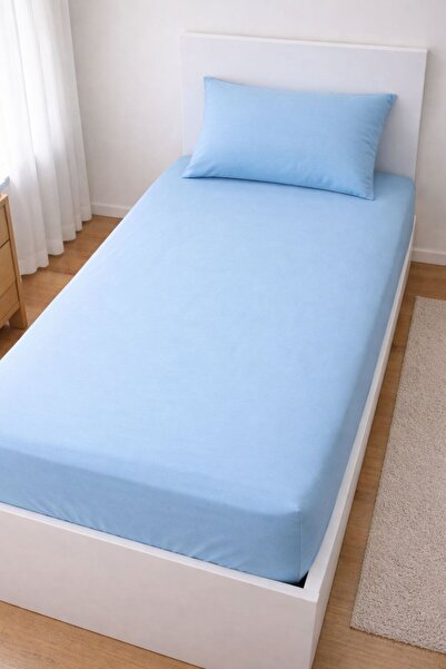 VELLON HOME طقم ملاءة سرير فردي مع غطاء وسادة 120 × 200