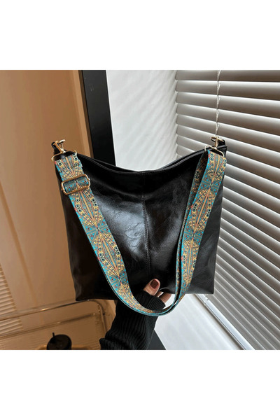 PriStyle Γυναικεία τσάντα χιαστί, Premium Eco-Leather, ρυθμιζόμενος ιμάντας, ...