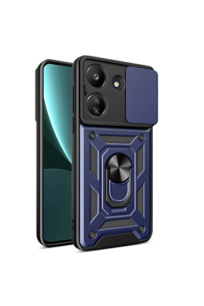 FLAMENKO Poco C65 Case with Magnetic Stand and Camera Protection Flmk Sliding...