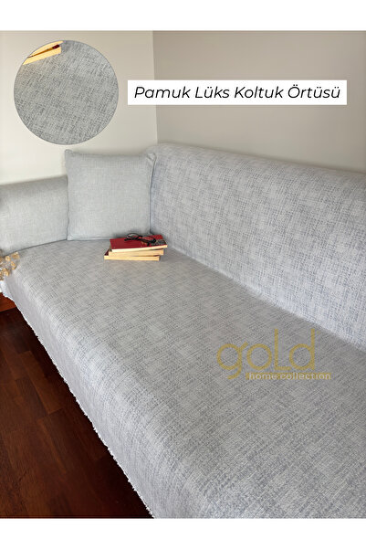 GOLD HOME COLLECTION Pamuk Lüks Koltuk Çekyat Kanepe Örtüsü 180 X 230