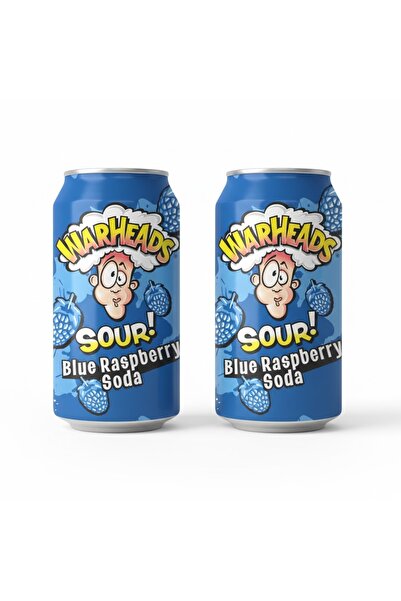WarHeads Sour Blue Raspberry Soda - Ekşi Yaban Mersini ve Ahududu Aromalı Gaz...