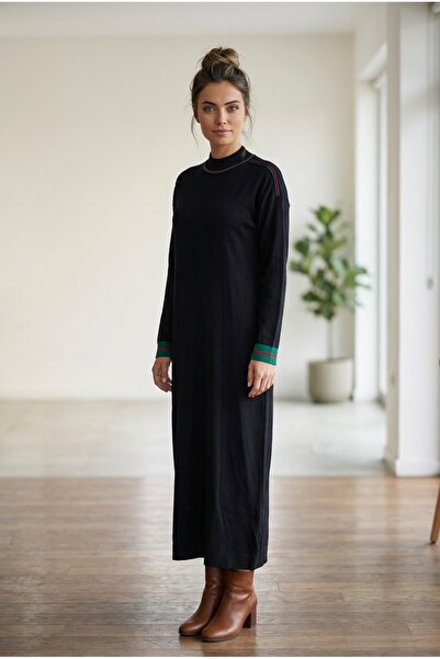 Kirazca Butik Women's Mercerized Fabric Minimal Stripe Detailed Casual Stylis...