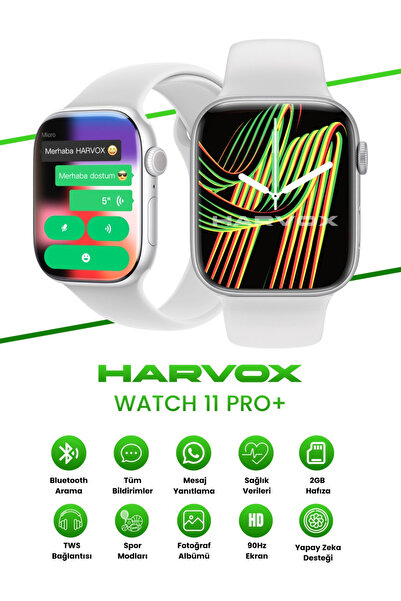 Bagajon Harvox Watch 11 Pro+ Akıllı Saat iPhone ve Android Tüm Telefonlara Uy...