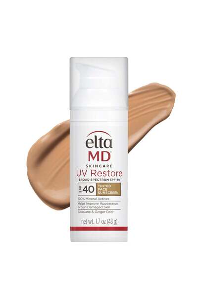 EltaMD واقي شمس ملون من يو في ريستور بعامل حماية من الشمس 40، 1.7 أونصة
