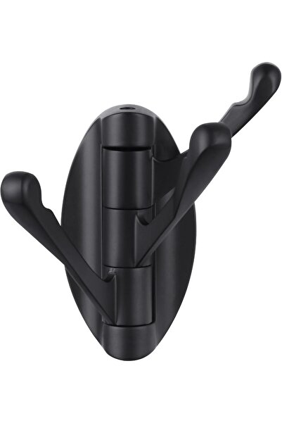 Arabest Folding towel hook matte black, metal rotating bathrobe hook, family ...