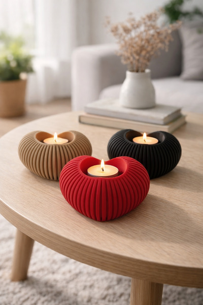 shop 3' Lü Kalpli Dekoratif Mumluk -Özel Dokunuş