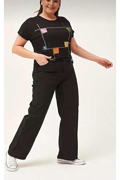 SHEVANE New Season Battal Size Shape-Defining Flexible Women's Palazzo Jeans