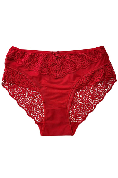 LİNOTTİ High Waist Plus Size Lace Panties (Xl-2Xl)