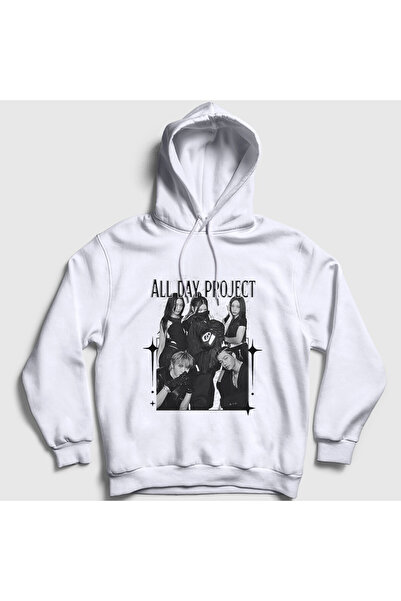 Presmono Hanorac cu glugă unisex alb K-Pop AllDay Project 596151tt