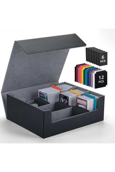 Arabest Card replacement storage box, large capacity, sturdy leather, strong ...