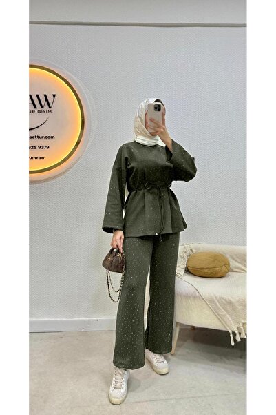 waw tesettür Işıltı Detaylı Tesettür Takım