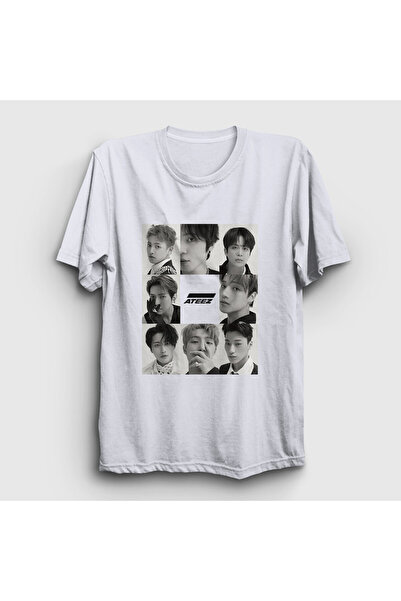 Presmono تي شيرت أبيض للجنسين من نوع K-Pop Ateez 596167tt