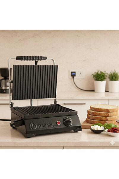 HDF Atababa 8 Dilim Döküm Plaka Ev Tipi Tost Makinesi - Büfe Tipi 220V