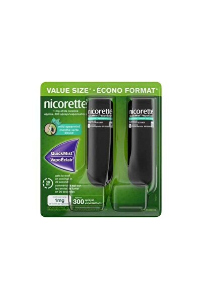 jhonson Nicorette QuickMist Spray, Mild Spearmint 1mg, Duo Pack, 150 Sprays E...