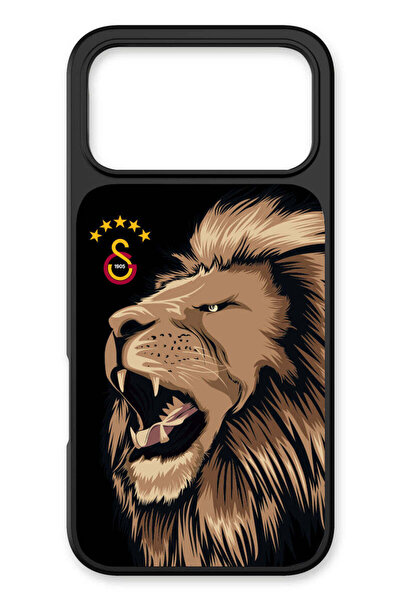 Galatasaray iPhone 17 Pro Max Uyumlu Aslan Gibi Kükre Cam Lisanslı Telefon Kı...