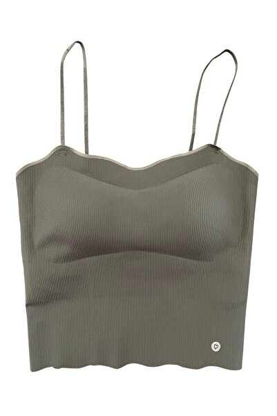 DoDe Flora Bustieră cu bretele subțiri și pernuțe, tăiată cu laser, pentru fe...