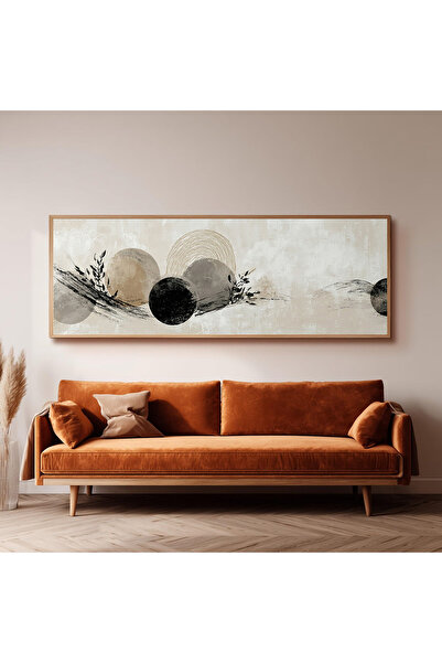 Dekorsiahome Ahşap Çerçeveli Panoramik Oturma Odası Tablosu UZ0090