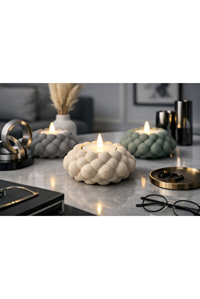 DERYA3D Maker shop Modern Bubble Mumluk – 3’lü Dekoratif Set