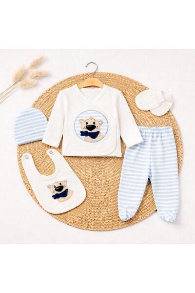BYS BABY FASHION طقم بدلة خروج من المستشفى للأطفال حديثي الولادة مكون من 5 قط...