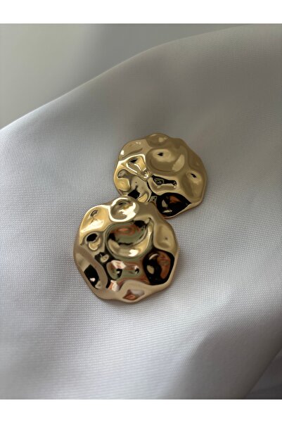 lotusbybuket Yuvarlak gold Avangart küpe