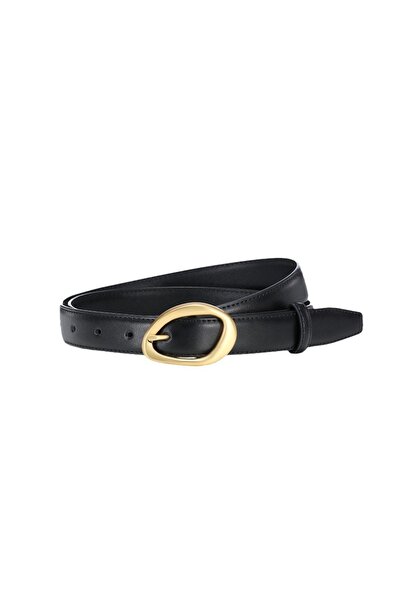 PriStyle Elegant Belt for Women Made of High Quality Leather and Gold Buckle,...