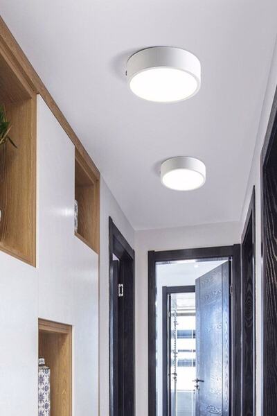 ENFE Led Panel Tavan Wc Kiler Ofis Lambası 18 W Armatür Sıva Üstü 6500 K Beya...