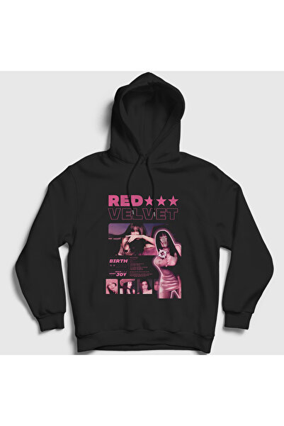 Presmono Hanorac unisex negru Irene Seulgi Wendy Yeri Joy Red Velvet cu glugă...