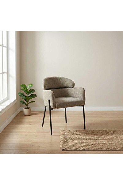 Arnohome A modern dining chair and desk upholstered in luxurious fabric with ...