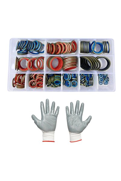 OEM Set of metal and rubber washers, diameter 06-30 mm, multi-colored, 245 pi...