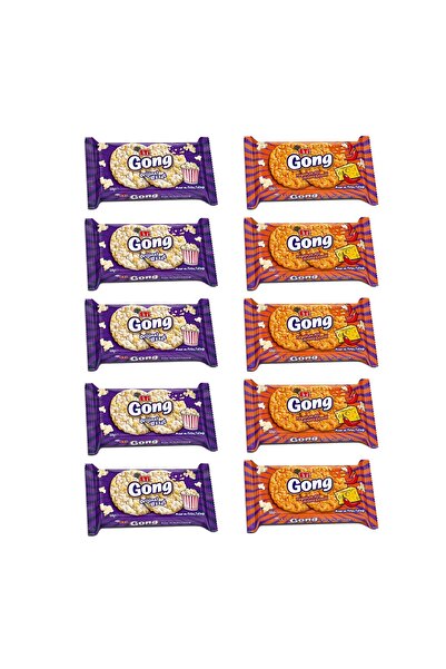 Eti Gong Corn and Rice Puffs Plain and Cheese-Spicy Flavored 10-Piece Mixed Pack