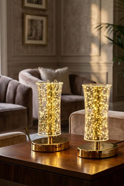 Vadi Dokunmatik Şarjlı 3 Kademeli Işıklı Dekoratif Kristal LED Masa Lambası