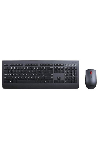 LENOVO Keyboard 4X30H56796, Wireless, US Layout + Mouse, USB, 1600 dpi, Black
