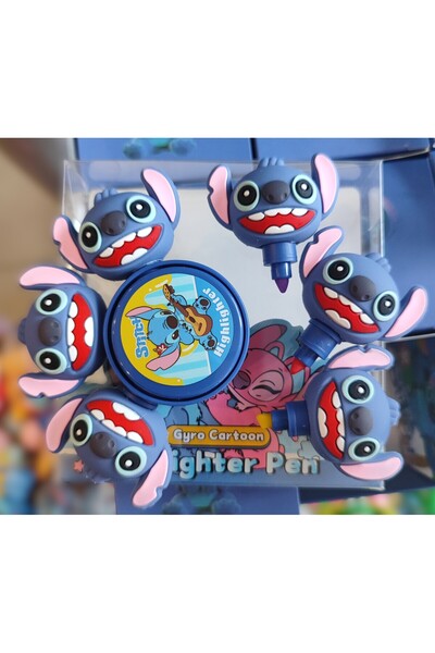 ada çanta kırtasiye Stitch Figure with Stress Wheel and 6 Color Highlighter A...