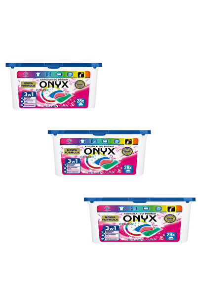 Onyx Promotional Package Colored Laundry Detergent, ONYX, 84 capsules, 3 in 1