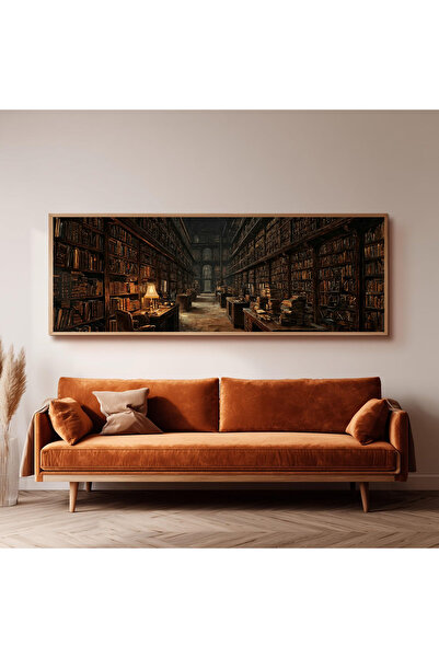 Dekorsiahome Ahşap Çerçeveli Panoramik Oturma Odası Tablosu UZ0052
