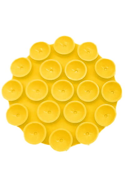 Techsuit Suction Cup Phone Holder, Round - (SY-CUP) - Yellow