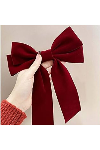 Accessories Hei Red Burgundy Ribbon Bow Detailed Daily Use Women's Buckle