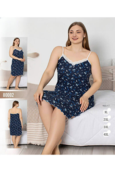 turkish Women's nightgown with a floral print and lace trim – a comfortable fit