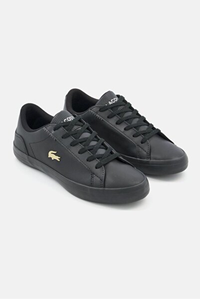Lacoste Women Brand Logo Lace Up Casual Shoes, Black