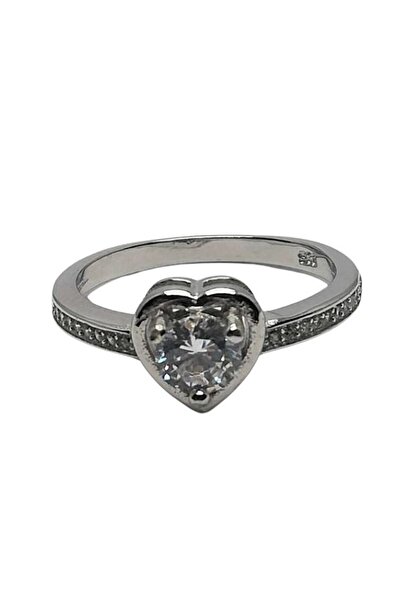 Flippy Δαχτυλίδι αρραβώνων από ασήμι 925 με καρδιά, Μέγεθος 55