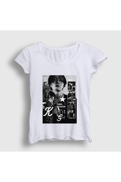 Presmono Tricou alb pentru femei Killin It Girl J-Hope Jung Hoseok 597959tt
