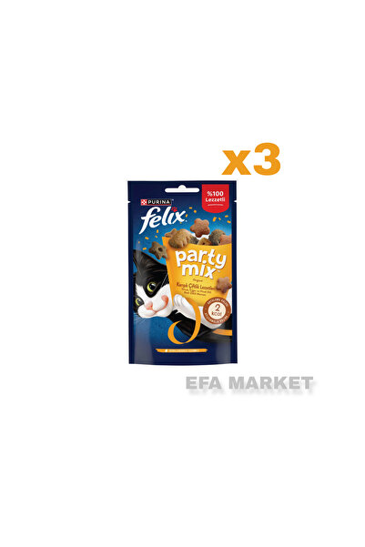 FELIX Party Mix Karışık Çiftlik Lezzetleri Kedi Ödül Maması 1x60 Gr (3 Adet)